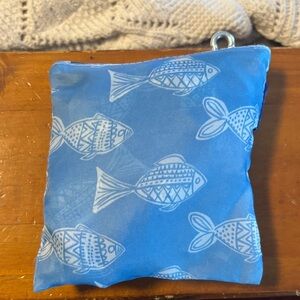 Blu Bag Blue Fish Pattern Reusable Packable Bag
